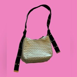 Silver adjustable cross body silver bag